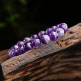 Amethyst Stone Beads Bracelet Fine Jewelry