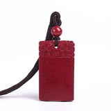 Cinnabar Necklace Pendant Talisman Mens Jewelry