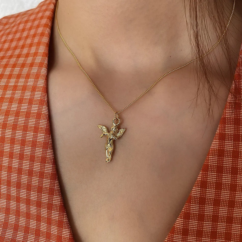Guardian Jewelry Angel Wings Pendant Feather Necklace