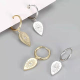 Guardian Stars Flowers God Eye Round Multi-hanging Hoop Earrings