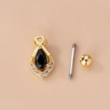 Zircon Ear Bone Stud Stainless Steel