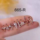 Exaggeration Animal Stud Stainless Steel Fine Rod Screw Ball Stud Ear