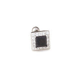 Zircon Quadrangular Bone Nail Ear Stud Pair