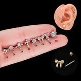 Mini Bow Zircon Ear Studs Piercing Earrings