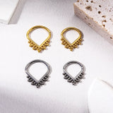 1 Pcs 1.2X8/10MM G23 Titanium Nose Ring