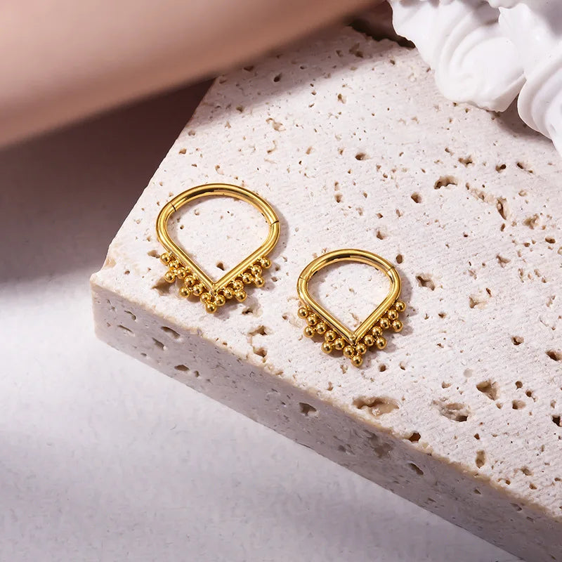 1 Pcs 1.2X8/10MM G23 Titanium Nose Ring