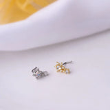 Colorful Zircon Pendant Nose Nail 20G Titanium Steel L Rod Nose Piercing