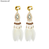 Feather Dangle Earring Ear Gauges Piercing