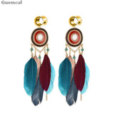 Feather Dangle Earring Ear Gauges Piercing