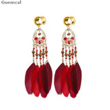 Feather Dangle Earring Ear Gauges Piercing