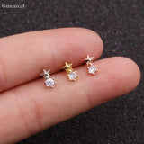 Sweet Stainless Steel Star Stud Earrings Set