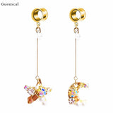 2pcs Asymmetric Santa Bee Star Earrings