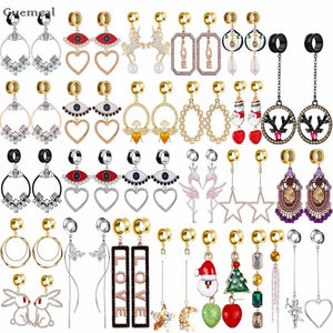 2pcs Asymmetric Santa Bee Star Earrings
