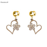 Personalized Five-pointed Star Letter Cat Rose Flower Pendant Ear Piercing