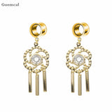 2pcs Stainless Steel Dream Catcher Geometric Heart Tassel Earrings