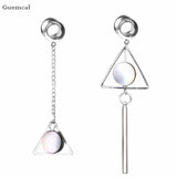 2pcs Stainless Steel Dream Catcher Geometric Heart Tassel Earrings