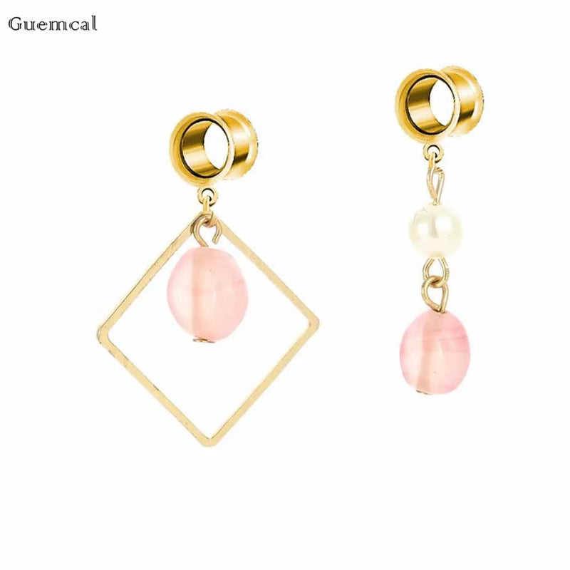 2pcs Stainless Steel Dream Catcher Geometric Heart Tassel Earrings