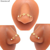 Stainless Steel Butterfly Nose Ring Flower-shaped Nose Nail