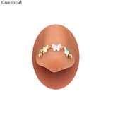 Stainless Steel Butterfly Nose Ring Flower-shaped Nose Nail