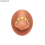 Stainless Steel Butterfly Nose Ring Flower-shaped Nose Nail
