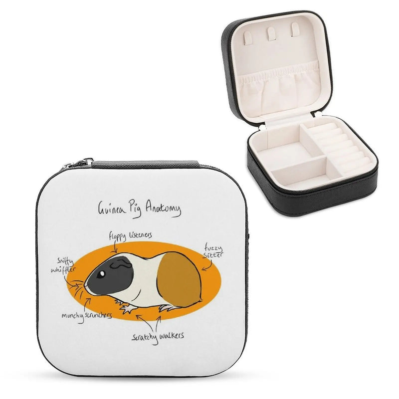 Guinea Pig Jewelry Storage Box Organizer Travel Case Animals