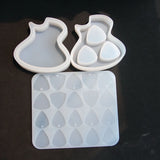 Guitar Pick Epoxy Resin Molds Triangle Plectrum Case Silicone Mold