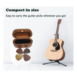 Wooden Guitar Pick Holder Set with Display Case