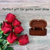 Wooden Guitar Pick Holder Set with Display Case