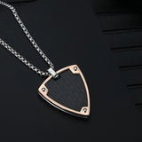 Music Note Pendant Guitar Pick Necklace for Music Lover Men and Women