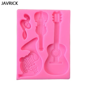 Guitar Violin Keychain Silicone Mold with Hole Keyring Pendant Mold