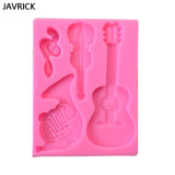 Guitar Violin Keychain Silicone Mold with Hole Keyring Pendant Mold