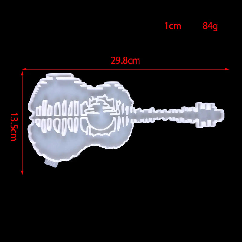 Guitar Wall Hanging Silicone Mold DIY Guitar Decorative Jewelry Pendant Mold