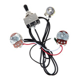 Pre-wired Guitar Harness 500K Pots 3-Way Toggle Silver
