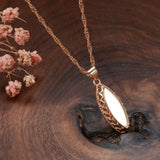 Glossy Pendant Multilayer 585 Rose Wedding Party Necklace Charm Jewelry