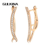 Minimalist Style Rose Drop Earrings Natural Zircon Jewelry