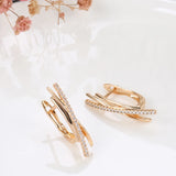 Natural Zircon Drop Earrings 585 Rose Earrings for Women