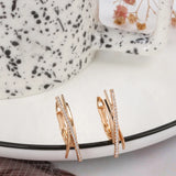 Natural Zircon Drop Earrings 585 Rose Earrings for Women