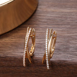 Natural Zircon Drop Earrings 585 Rose Earrings for Women