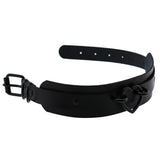 Gun Punk Heart Leather Collar Choker Necklace