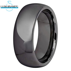 Guntemal 8mm Tungsten Carbide Ring For Men Women Engagement Band