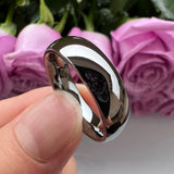 Guntemal 8mm Tungsten Carbide Ring For Men Women Engagement Band