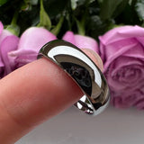 Guntemal 8mm Tungsten Carbide Ring For Men Women Engagement Band