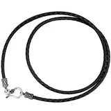 Guochao Retro Leather Rope Necklace Peace Pattern Chain Head Accessory