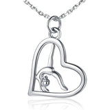 925 Silver Gymnast Necklace - Team Gymnastics Pendant