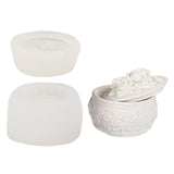 Gypsum Flower Rose Storage Box Silicone Mold