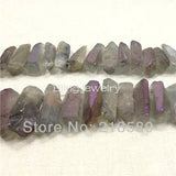 H-TB43 Quartz Crystal Points Drilled Briolettes Beads
