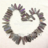 H-TB43 Quartz Crystal Points Drilled Briolettes Beads