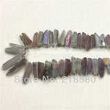 H-TB43 Quartz Crystal Points Drilled Briolettes Beads