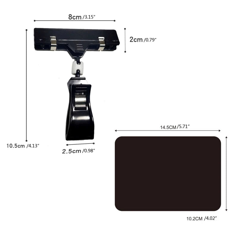 H9ED 4 Packs Clip-type Logo Clips for Liquid Chalk Marking Food Label Display