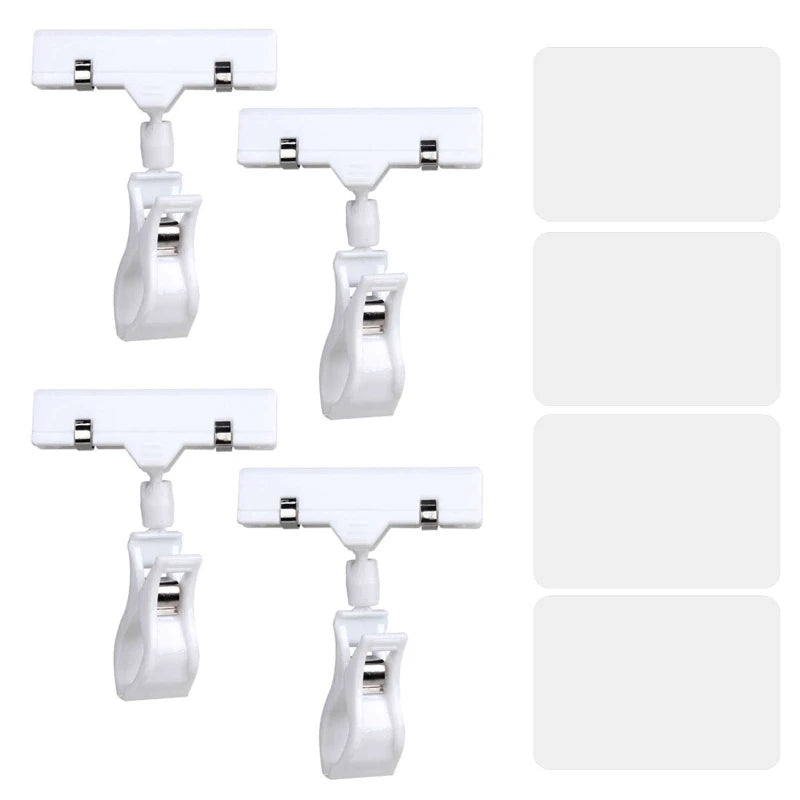 H9ED 4 Packs Clip-type Logo Clips for Liquid Chalk Marking Food Label Display